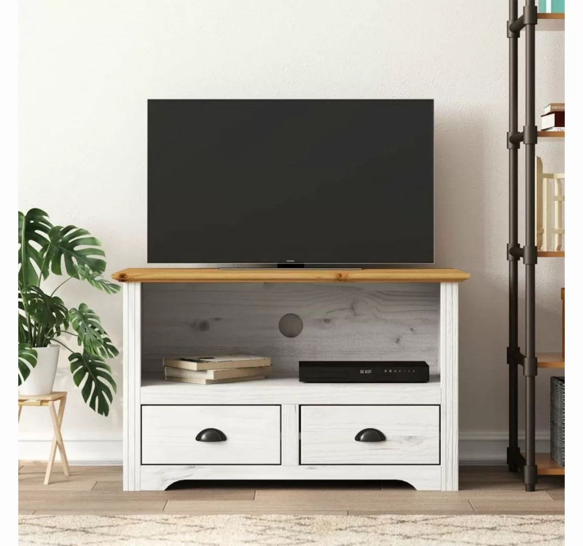 furnicato TV-Schrank mit 2 Schubladen BODO 91,5x44,5x56 cm Kiefernholz günstig online kaufen