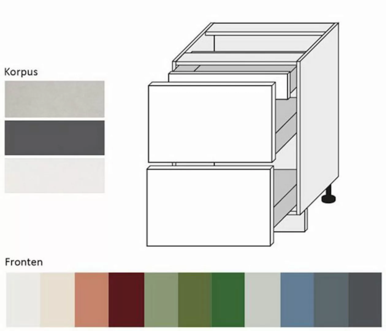 Feldmann-Wohnen Unterschrank Florence (Florence, 1-St) Front- & Korpusfarbe günstig online kaufen