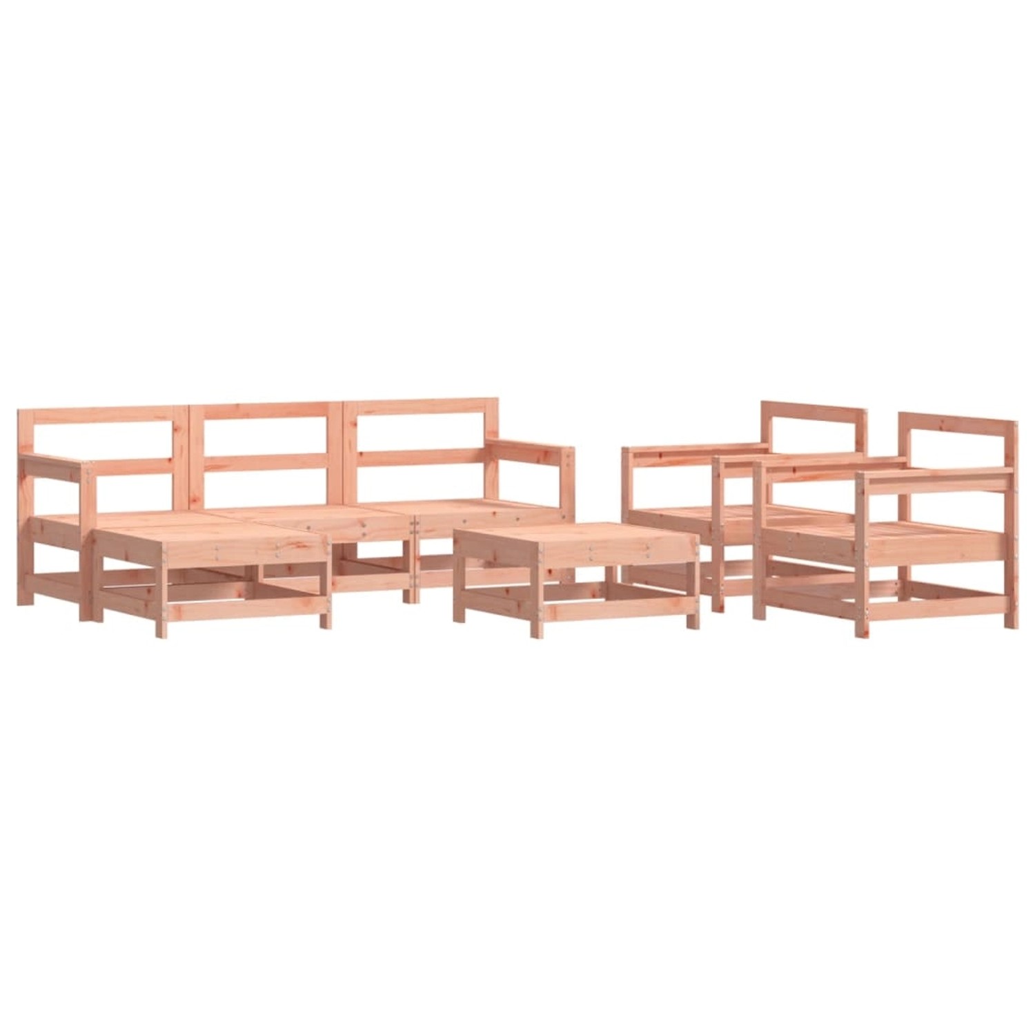 vidaXL 7-Tlg Garten-Lounge-Set Massivholz Douglasie 3186233 günstig online kaufen
