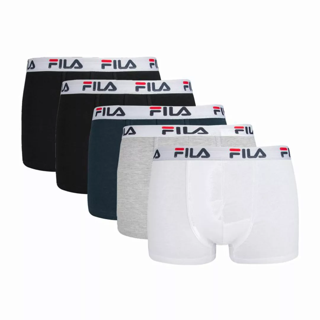 FILA Herren Boxer Shorts, 5er Pack - Logobund, Urban, Cotton Stretch, einfa günstig online kaufen