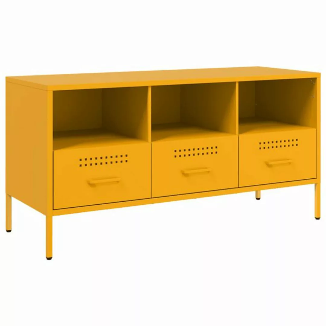 vidaXL Schrankmodule TV-Schrank Senfgelb 100,5x39x50,5 cm Stahl günstig online kaufen