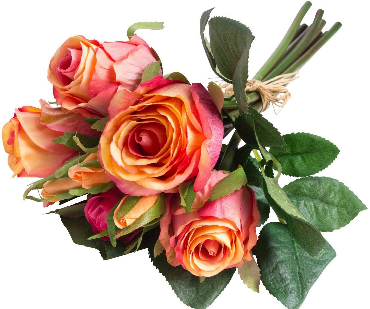 Kunstblume Rosenstrauß mit 5 Rosen und günstig online kaufen
