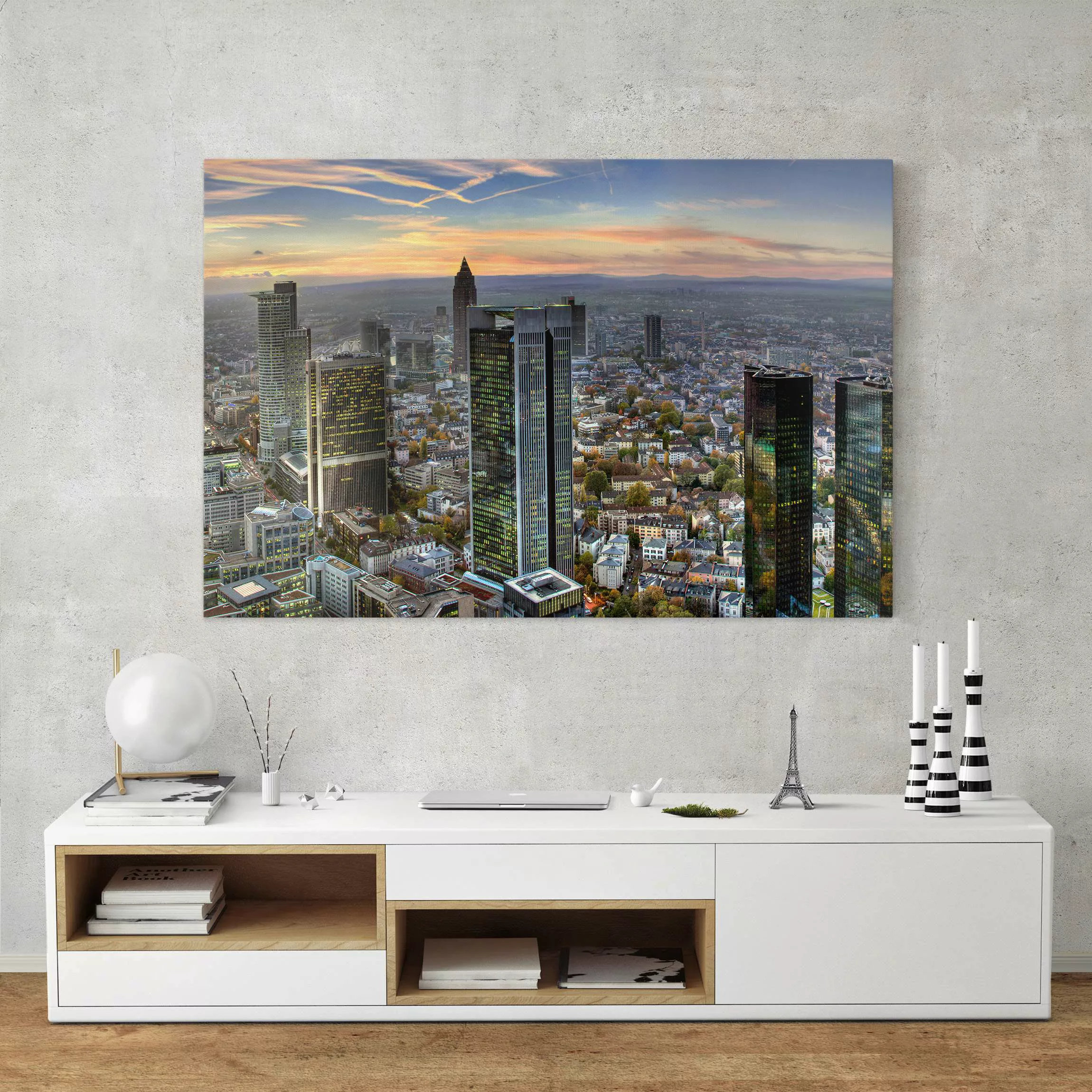 Leinwandbild Architektur & Skyline - Querformat MAINhattan günstig online kaufen