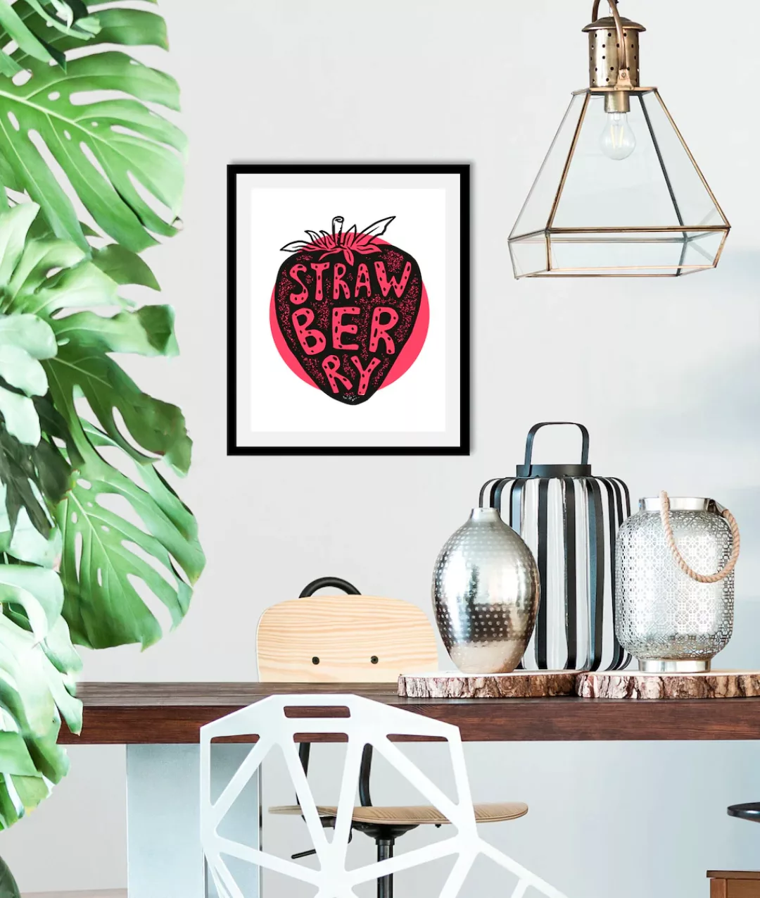 queence Bild "Strawberry", Obst-Obst Bilder-Essen-Lebensmittel-Art-Kunst, ( günstig online kaufen