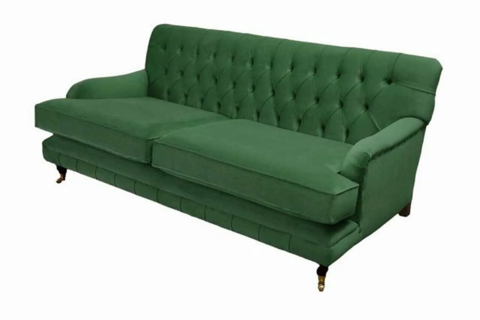 JVmoebel Sofa Grüner Chesterfield 3 Sitzer Design Sofa Couch Polster Couche günstig online kaufen