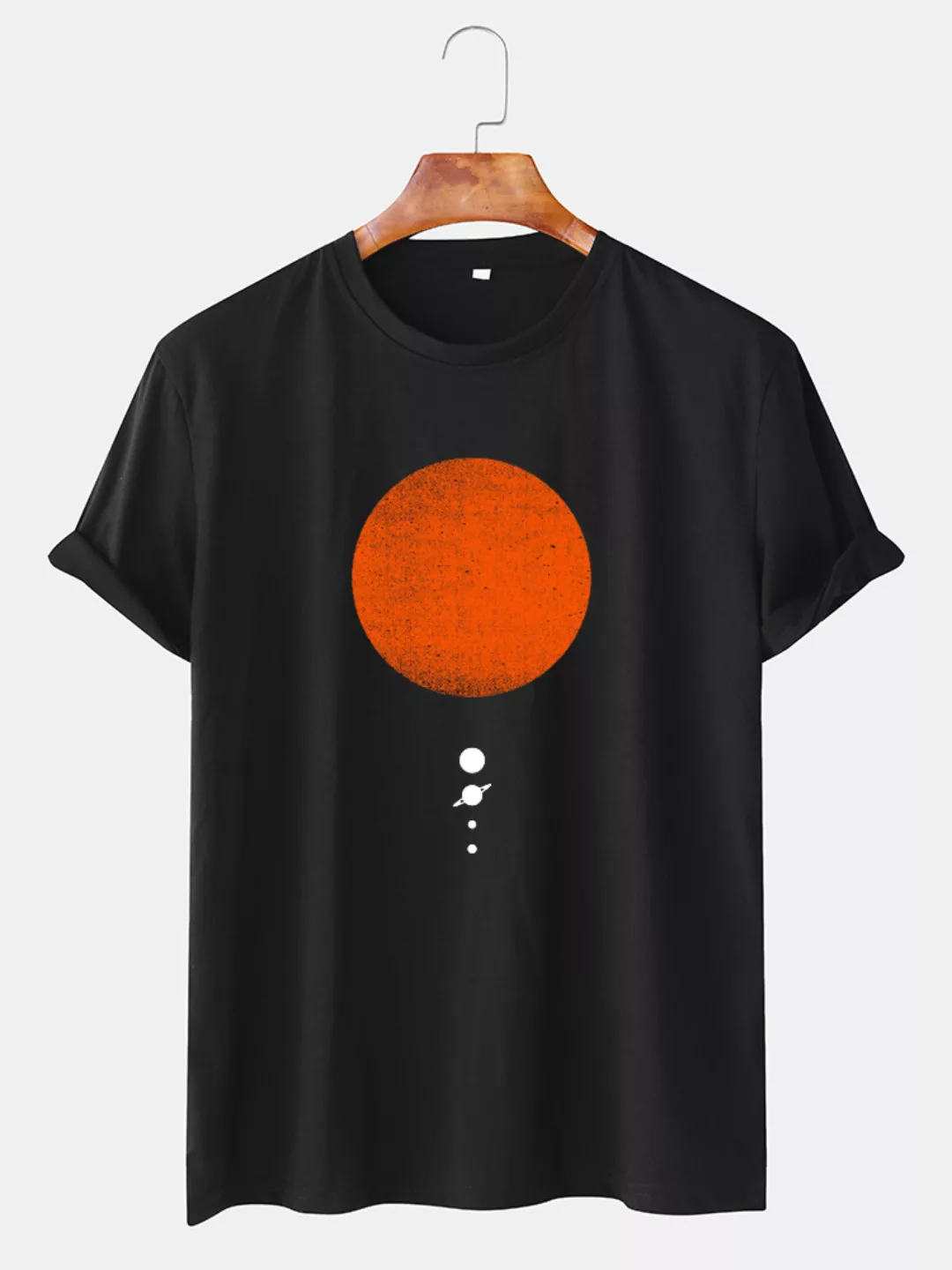 Herren Sun & Planet Grafik gedruckt Casual Everyday Cotton T-Shirts günstig online kaufen