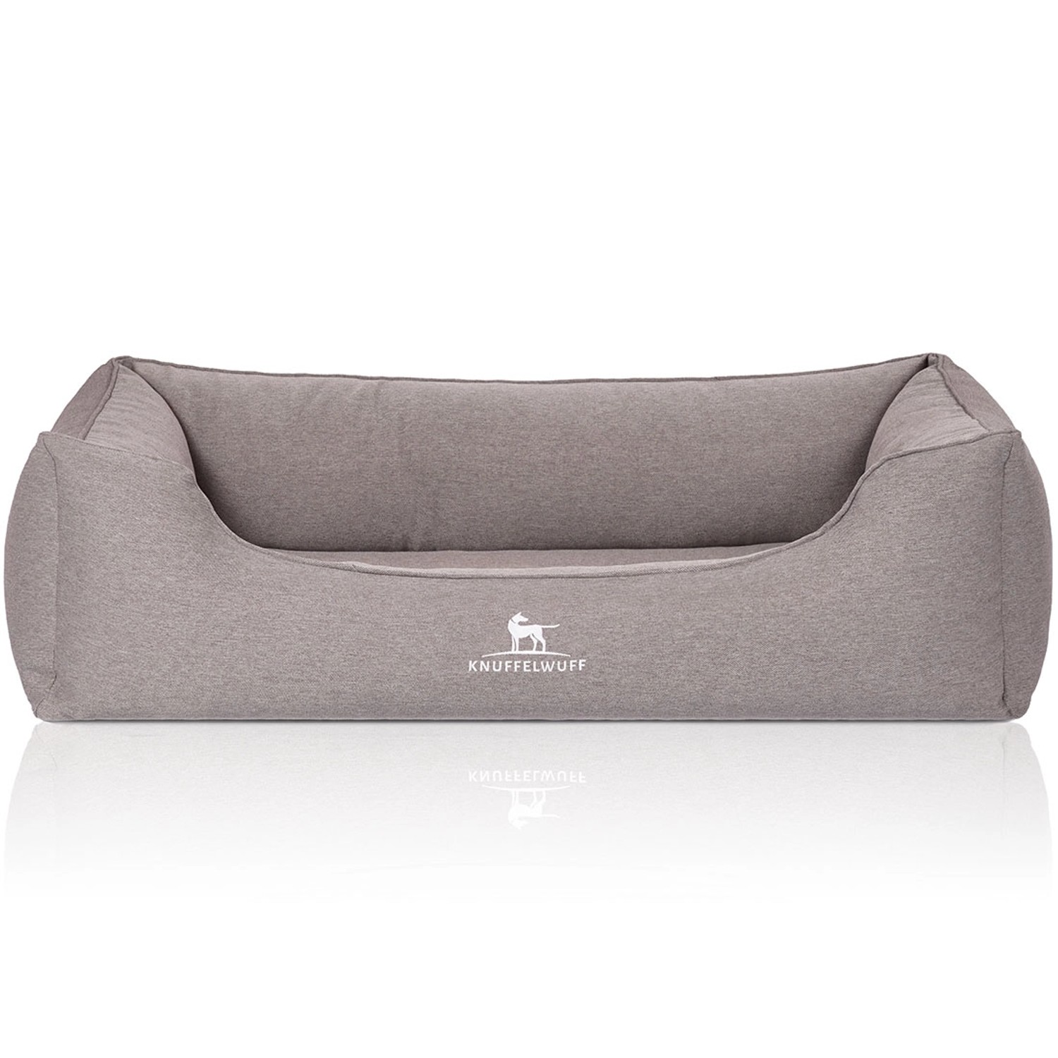 Knuffelwuff Hundebett Leano Orthopädisch Velours XXL 120 x 85cm Grau günstig online kaufen