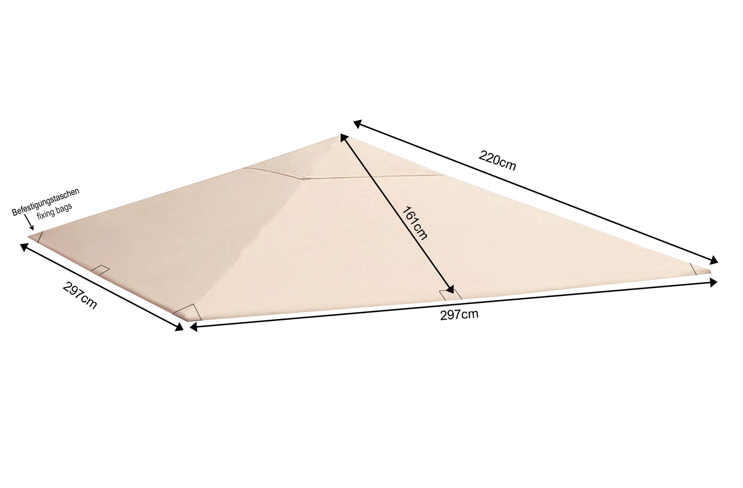 Quick Star Pavillon-Ersatzdach Ersatzdach und 2 günstig online kaufen