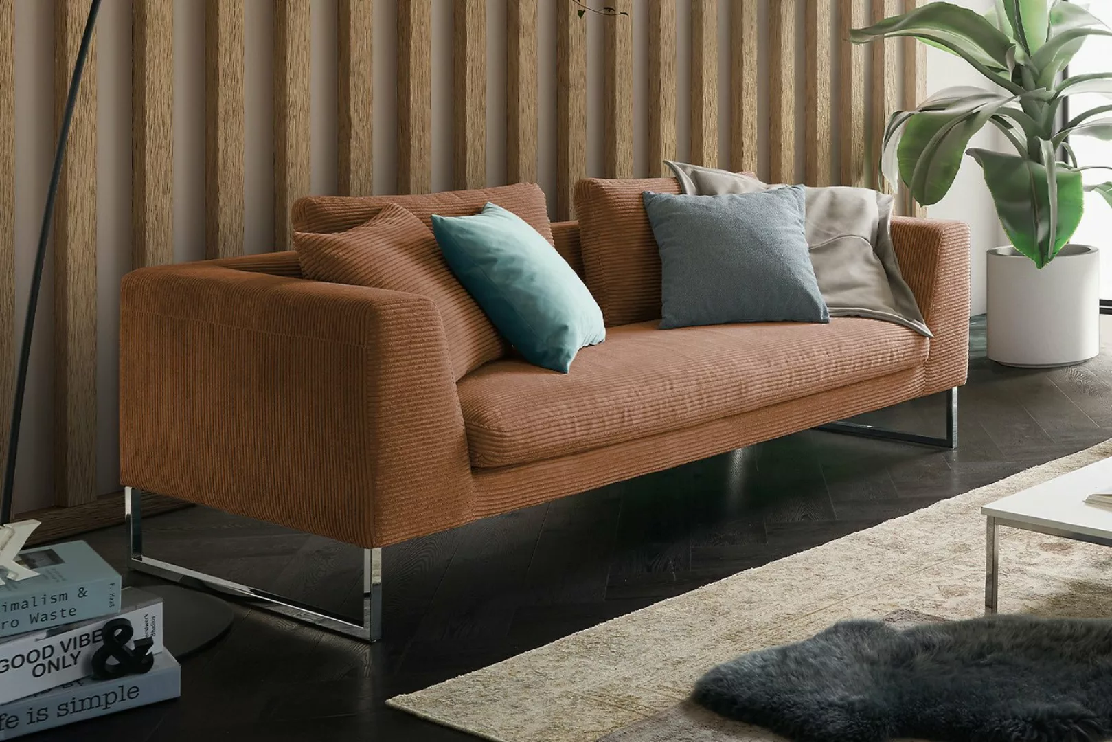 KAWOLA Sofa ARIAN, Couch 2,5-Sitzer od. 3-Sitzer Cord verschiedene Farben günstig online kaufen