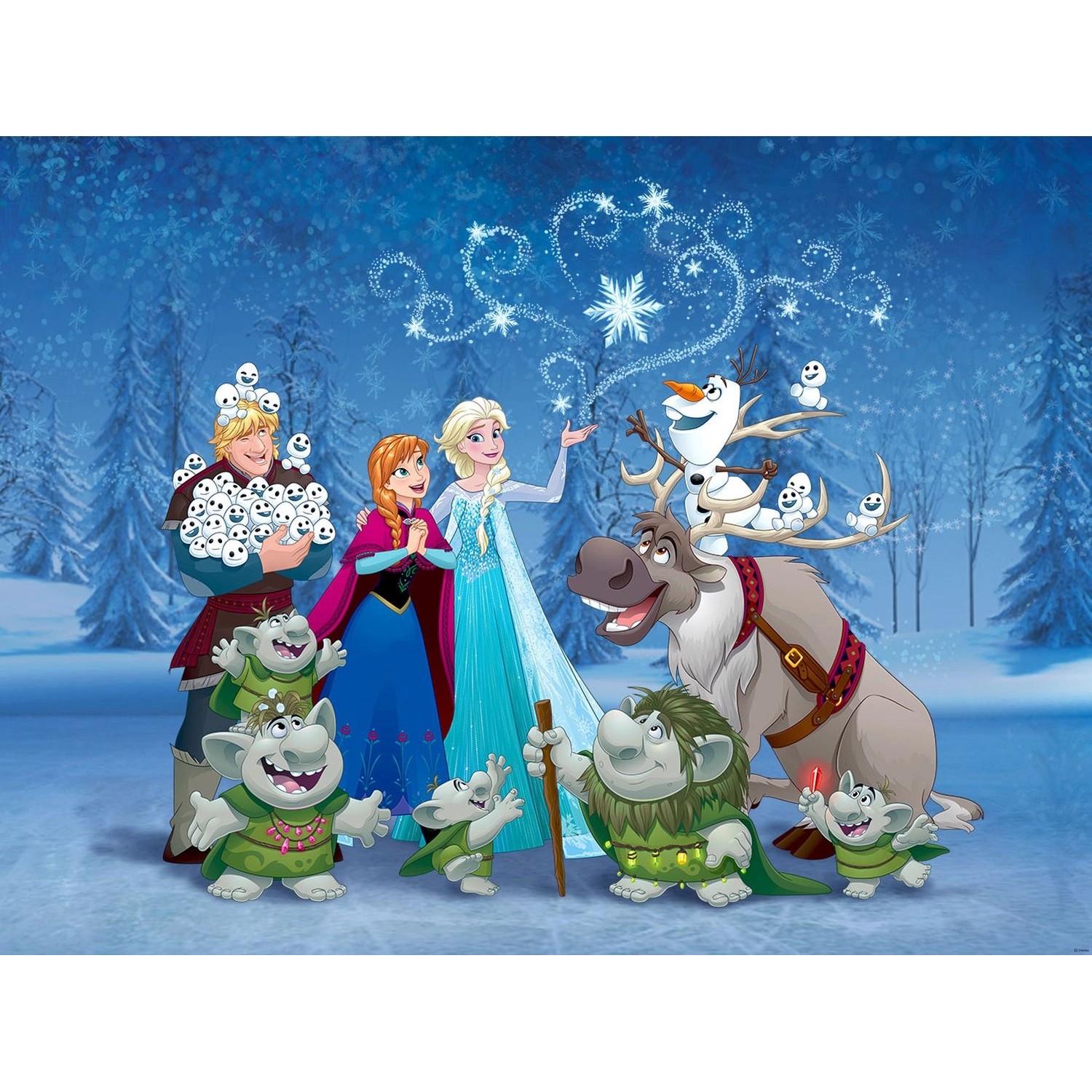Disney Fototapete Die Eiskönigin Blau 360 x 270 cm 600580 günstig online kaufen