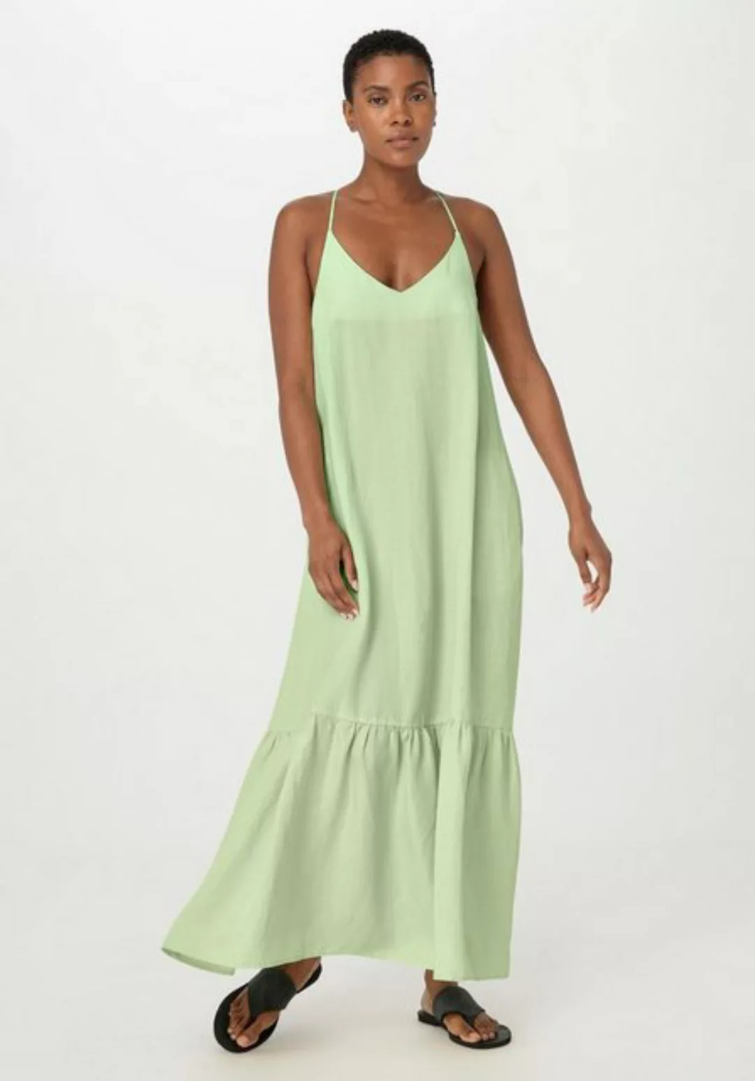 Hessnatur A-Linien-Kleid Relaxed aus TENCEL™ Lyocell mit Leinen (1-tlg) günstig online kaufen