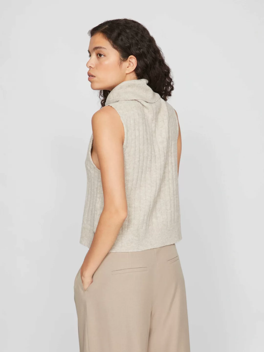 Vila Pullunder VIBELUNA HIGH NECK S/L KNIT VEST-NOOS günstig online kaufen