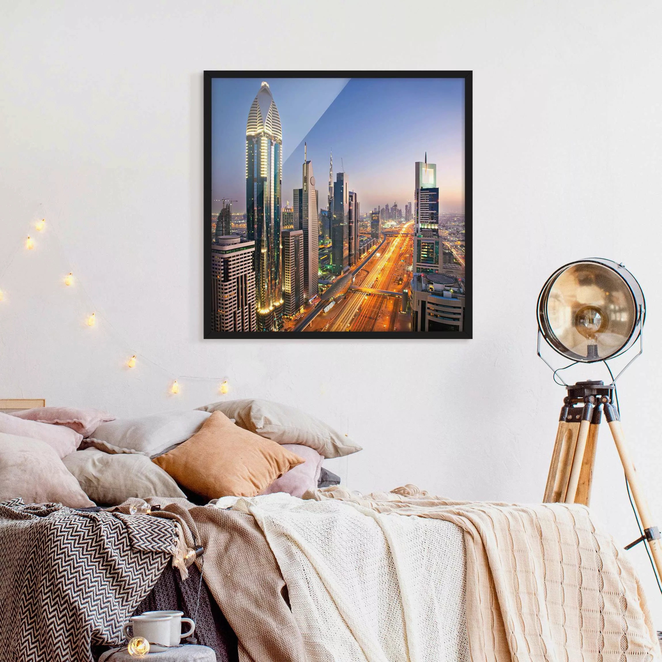 Bild mit Rahmen Architektur & Skyline - Quadrat Dubai günstig online kaufen