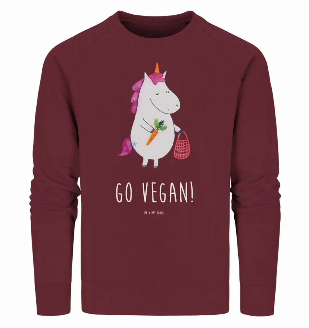 Mr. & Mrs. Panda Longpullover Größe L Einhorn Vegan - Burgundy - Geschenk, günstig online kaufen