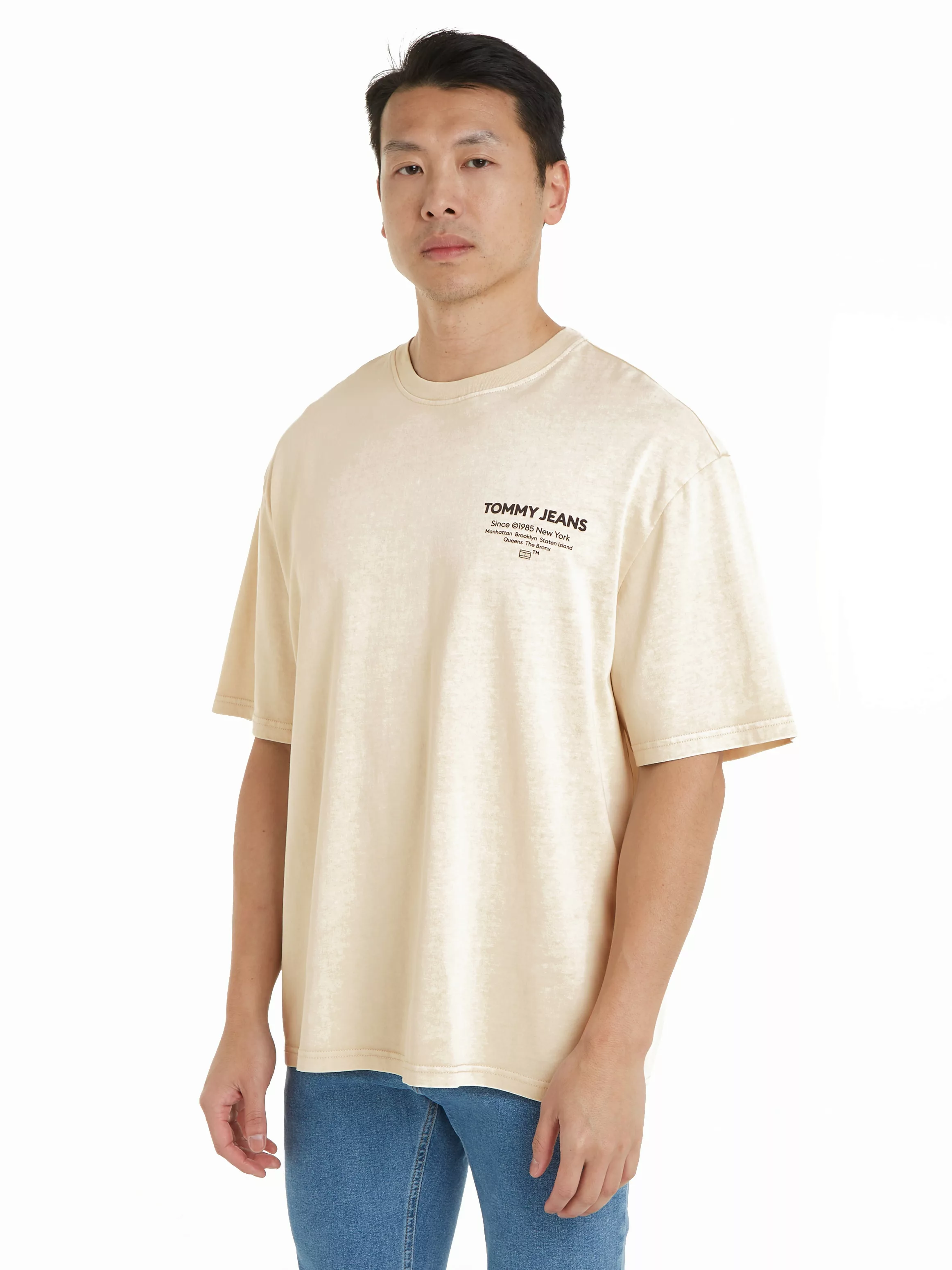 Tommy Jeans T-Shirt "TJM REG WASHED ESSENTIAL TJ TEE", mit Rückenprint günstig online kaufen