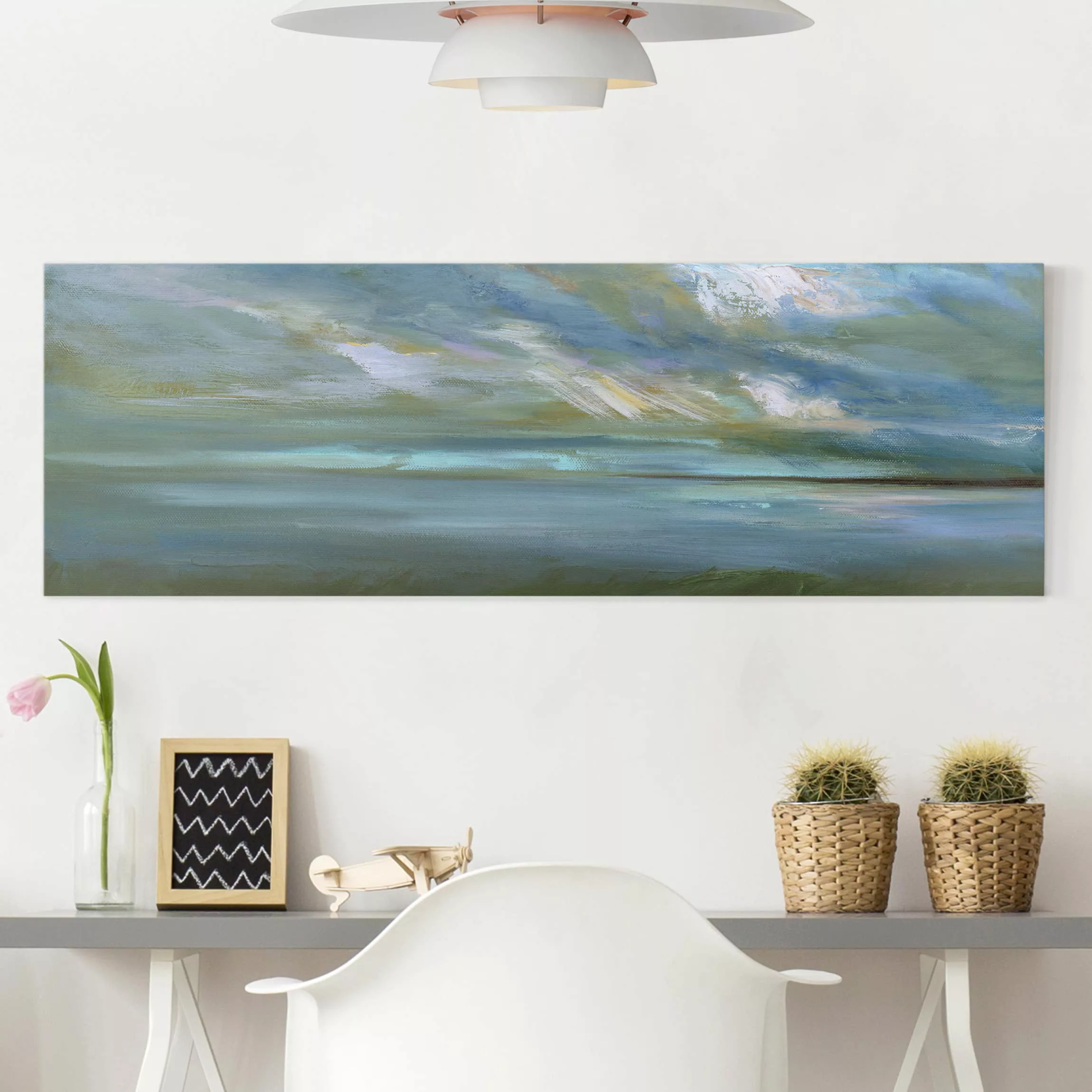 Leinwandbild Abstrakt - Panorama Küstenhimmel günstig online kaufen