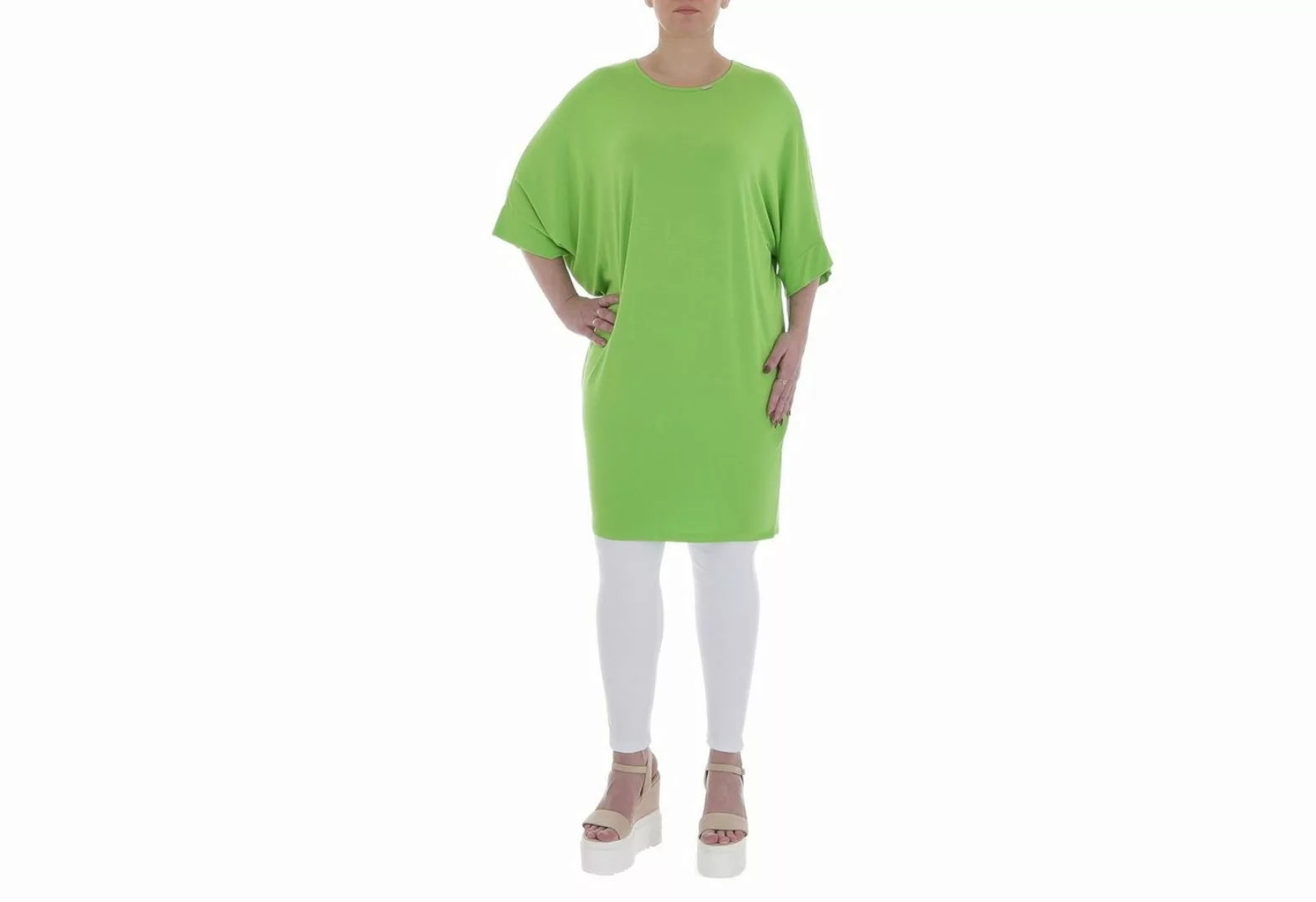 Ital-Design Tunikashirt Damen Freizeit Top & Shirt in Grün günstig online kaufen