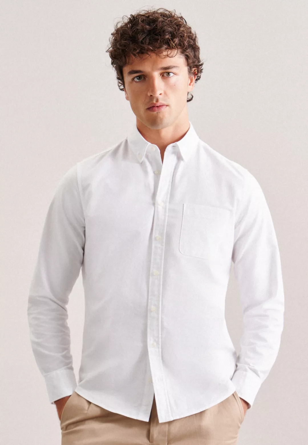seidensticker Businesshemd "Schwarze Rose", Regular Langarm Button-Down-Kra günstig online kaufen
