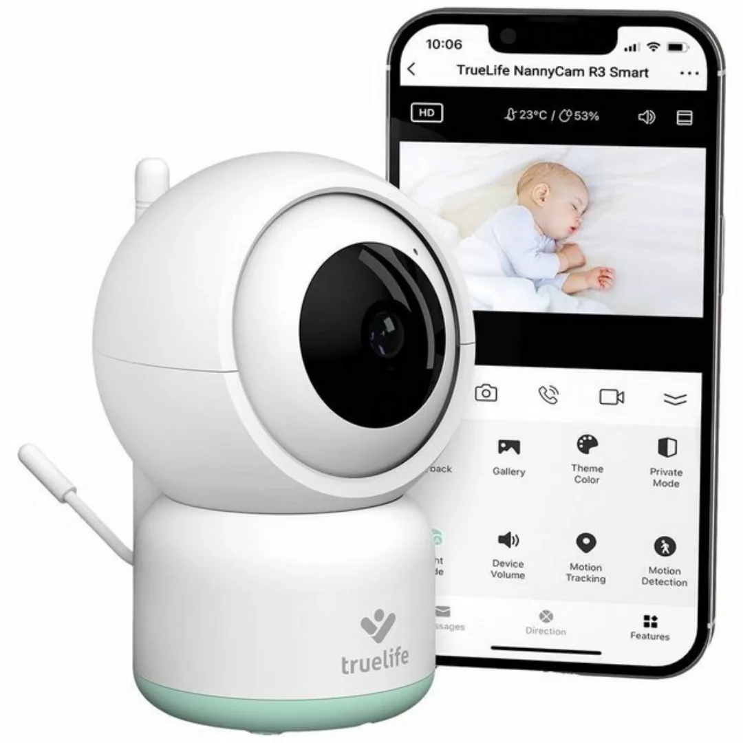 TrueLife Video-Babyphone NannyCam R3 Smart, 1-tlg., Babyeinheit, Klares Ful günstig online kaufen