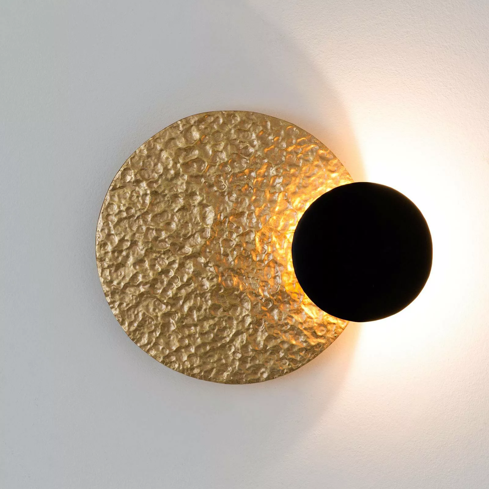 LED-Wandleuchte Infinity in Gold, Ø 20 cm günstig online kaufen