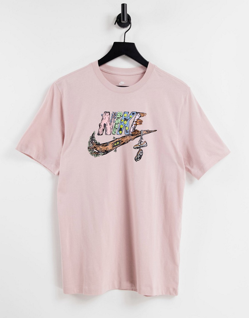 Nike – Fantasy Creature – T-Shirt in Rosa mit Print vorne günstig online kaufen