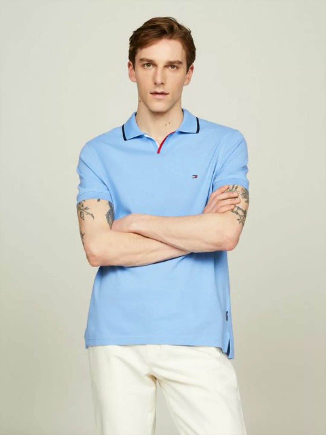 Tommy Hilfiger Poloshirt RWB TIPPED V COLLAR REG POLO günstig online kaufen