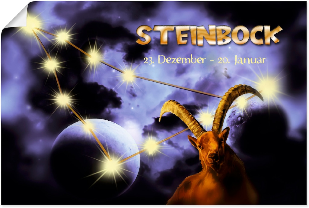 Artland Wandbild »Sternzeichen - Steinbock«, Bilder von Sternzeichen, (1 St günstig online kaufen