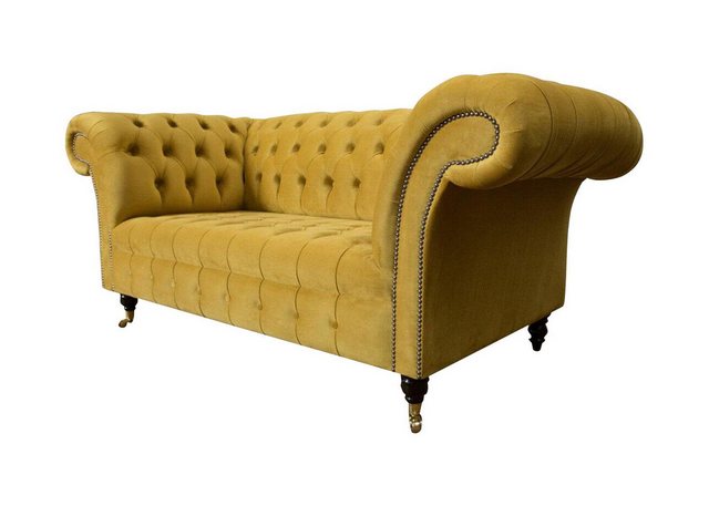 Xlmoebel Chesterfield-Sofa Design Sofa 2-Sitzer Moderne Polster Sitz Stoff günstig online kaufen