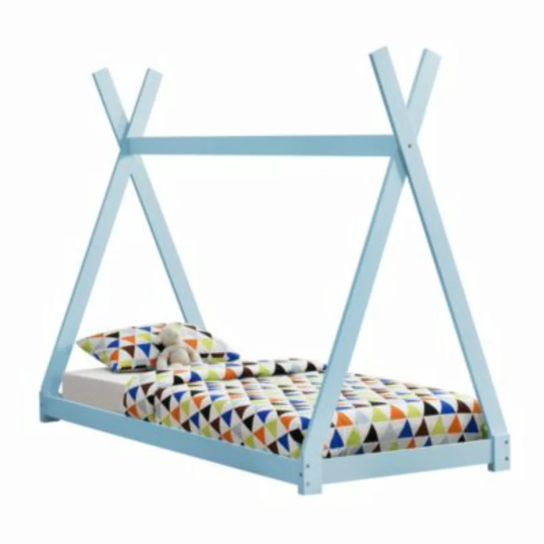 en.casa Kinderbett Tipi Design 90x200cm Jugendbett aus Kiefernholz in versc günstig online kaufen
