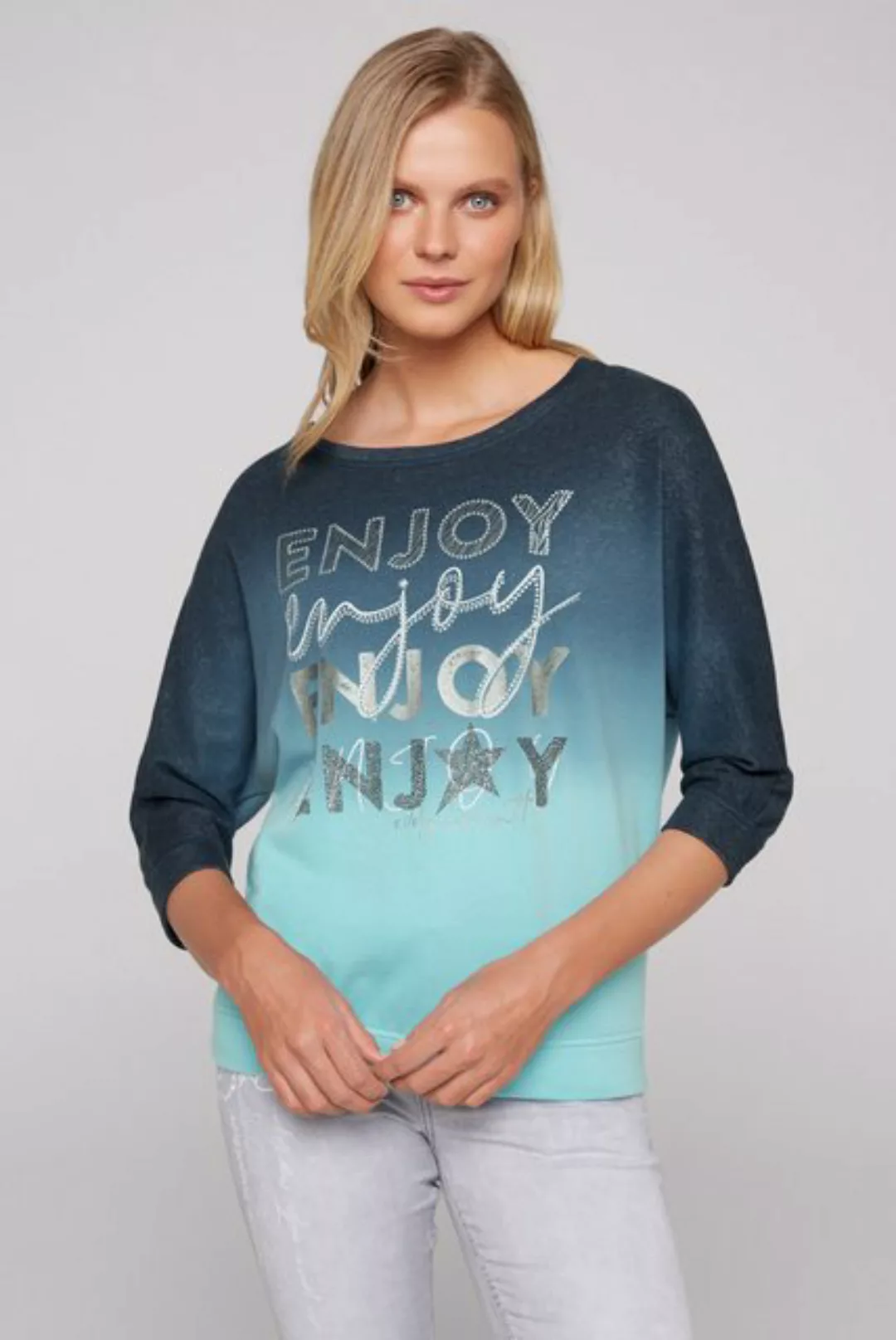 SOCCX Sweater mit elastischem Saum günstig online kaufen