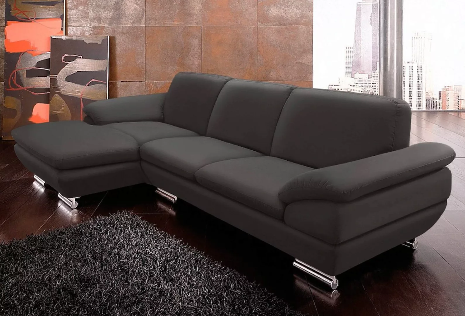 CALIA ITALIA Ecksofa "Glamour, italienisches Designsofa, tollem Sitzkomfort günstig online kaufen