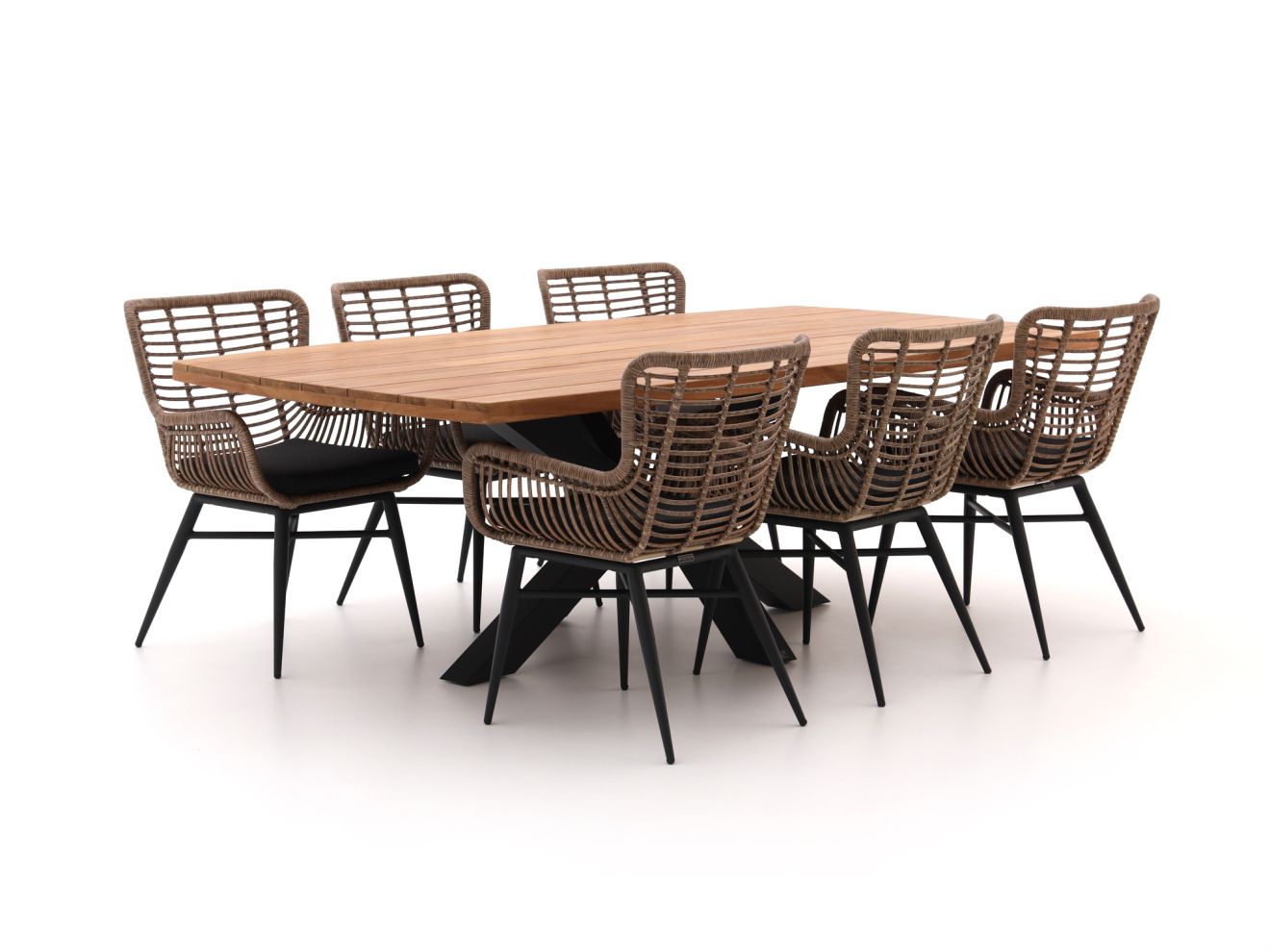 Intenso Asti/Induno Dänisch oval 240 cm Gartenmöbel-Set 7-teilig günstig online kaufen