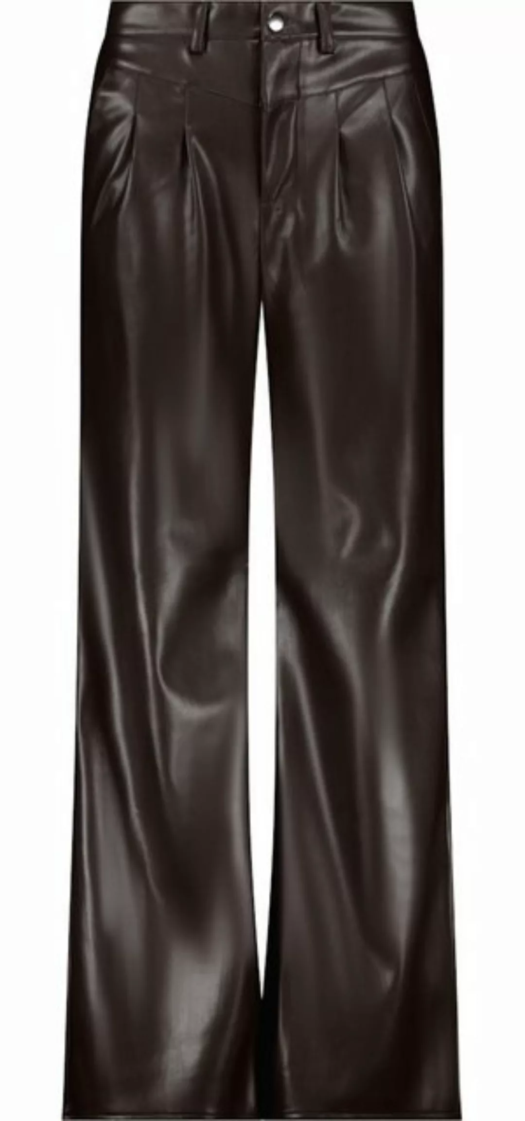 Monari 2-in-1-Hose Lederimitat-Wide-Leg-Hose espresso günstig online kaufen