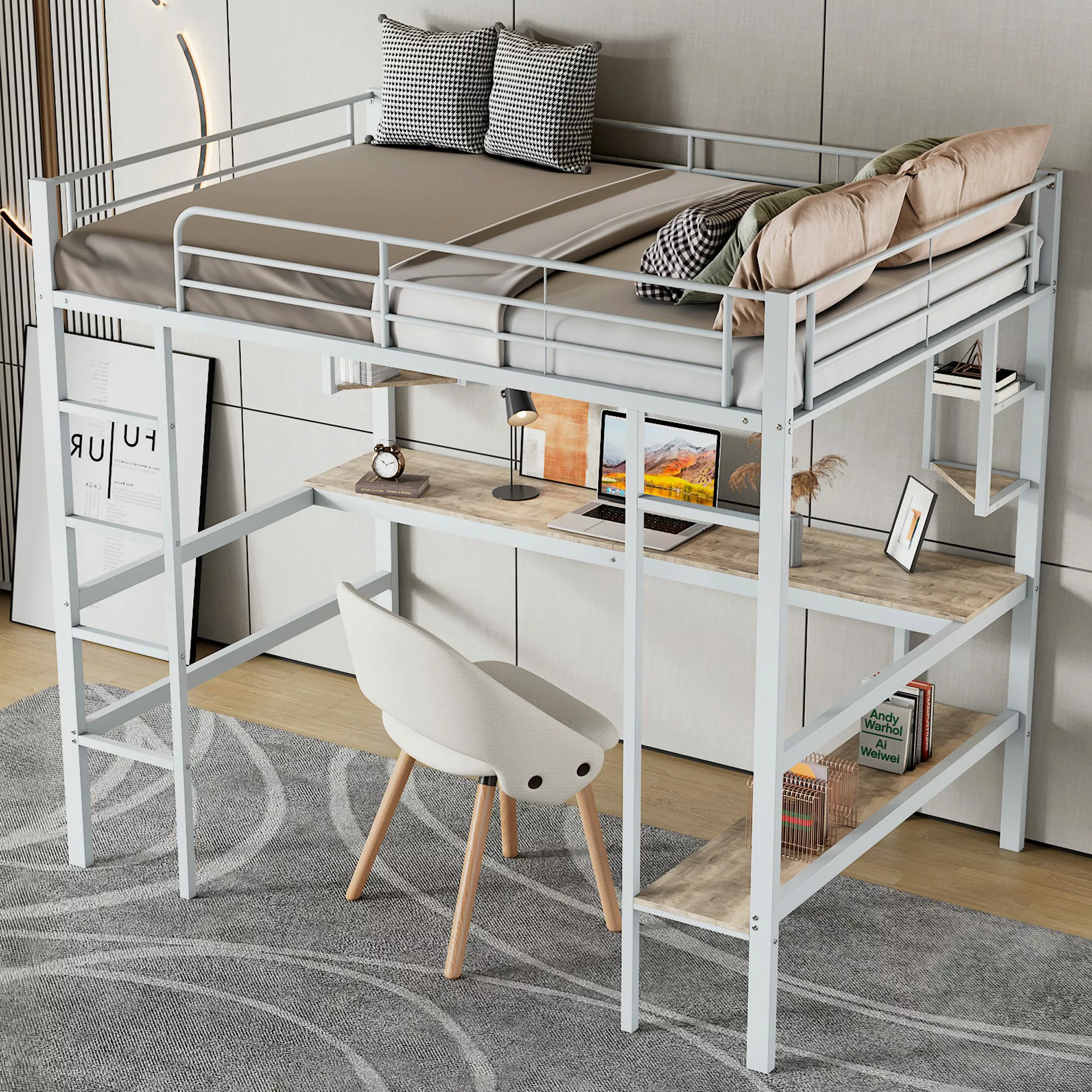 HAUSS SPOLE Hochbett 90x200cm mit Schreibtisch, günstig online kaufen