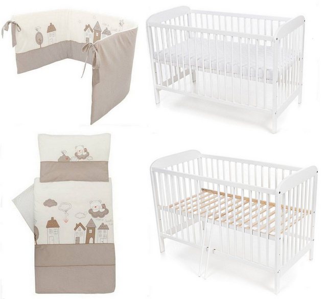 hopsibaby Babybett Gitterbett 60x120 komplett Bio- Garnitur MUFFI, 8-tlg., günstig online kaufen