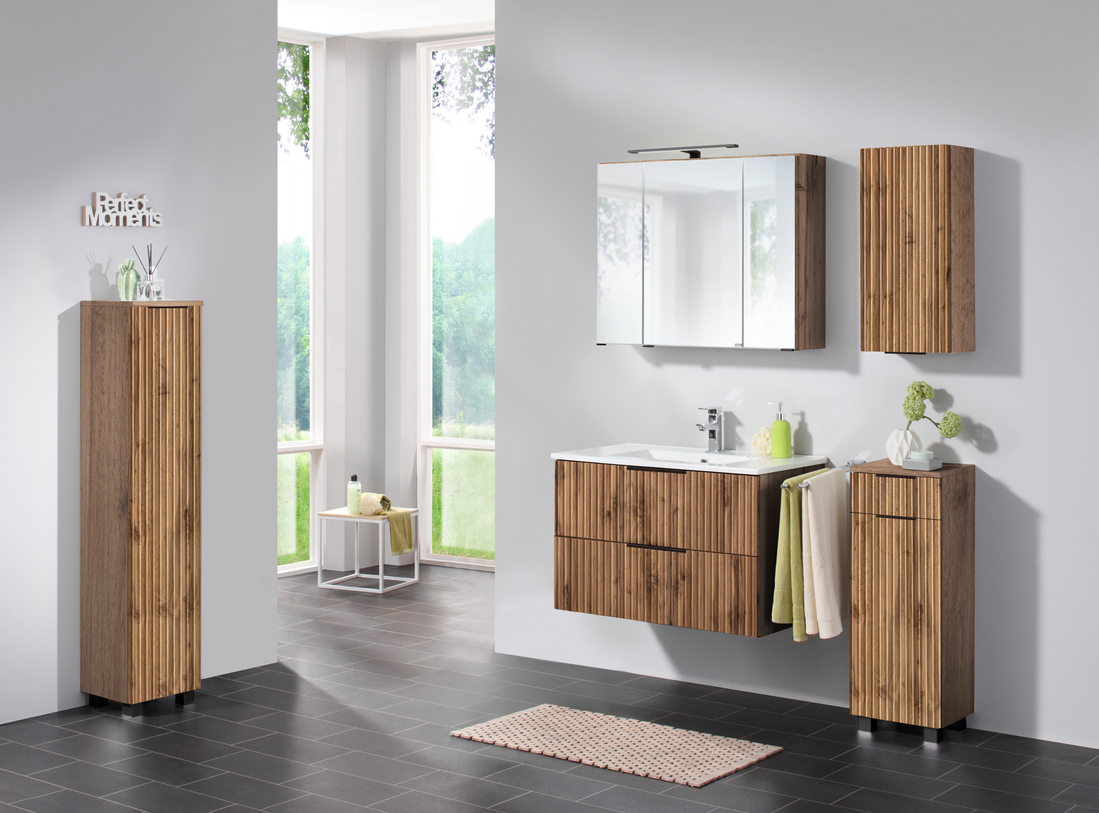 welltime Waschtisch »Trento Badezimmerschrank mit Becken Bestseller«, Badmö günstig online kaufen