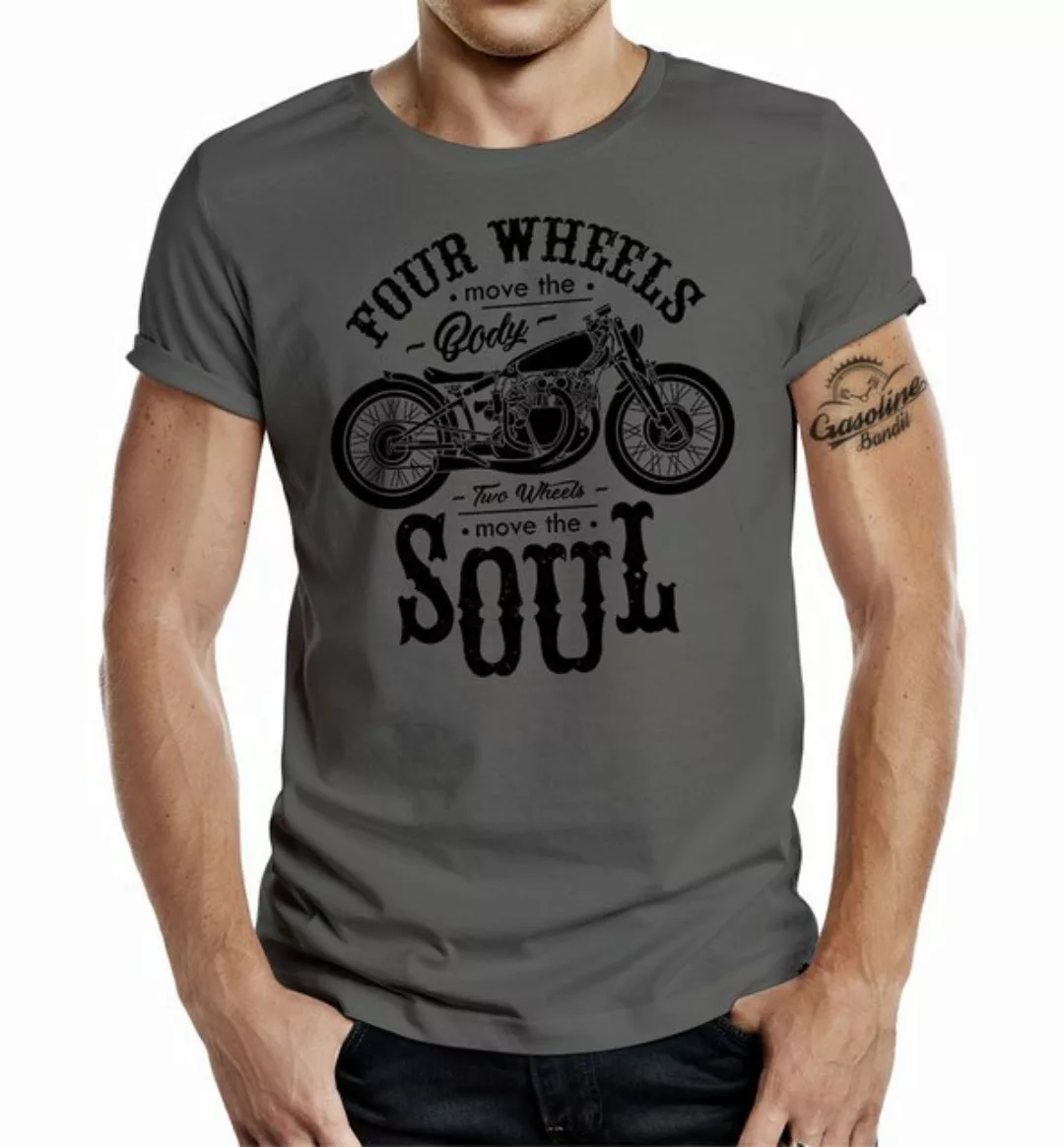 GASOLINE BANDIT® T-Shirt für Biker: Two Wheels Move The Soul günstig online kaufen