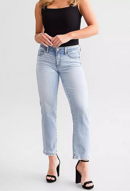 CHENIN Bequeme Jeans Modische, schmale, gerade damen-jeanshose Lässige jean günstig online kaufen