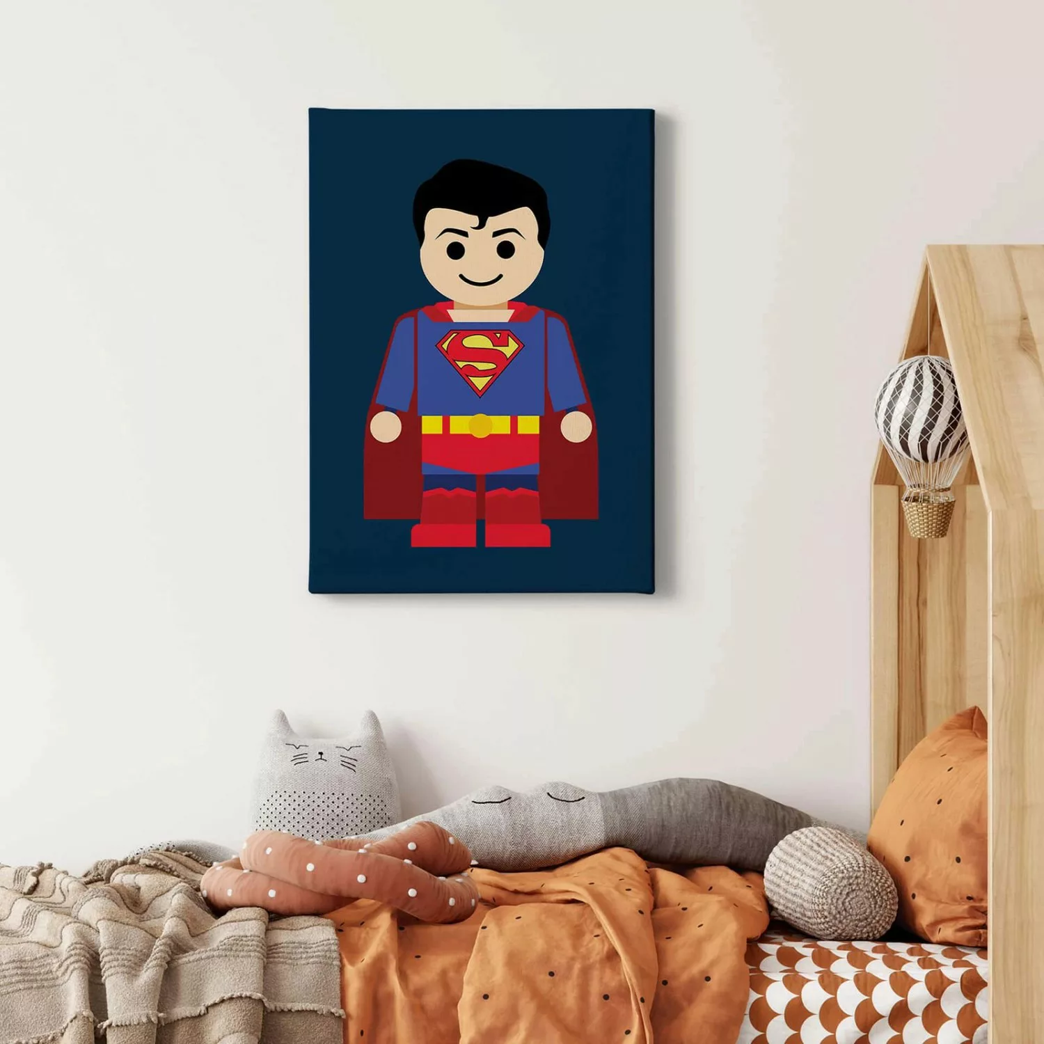 Bricoflor Superman Bild Für Kinderzimmer Superhelden Leinwand Bild Ideal Fü günstig online kaufen