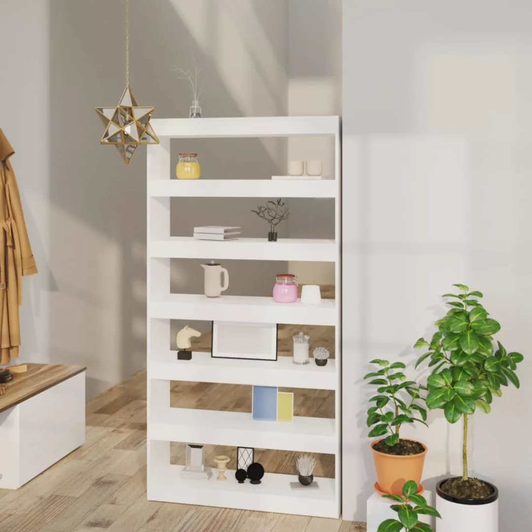 Vidaxl Bücherregal/raumteiler Weiß 100×30×198 Cm Holzwerkstoff günstig online kaufen