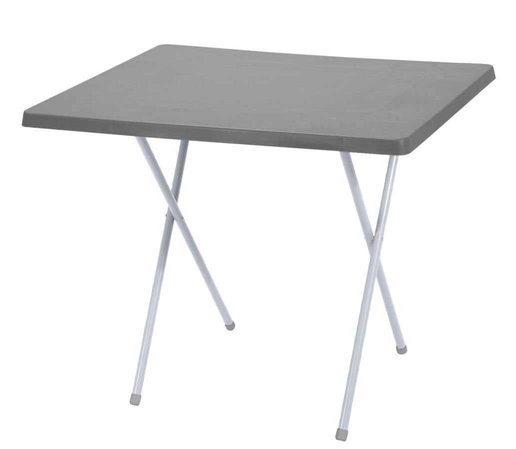 Spetebo Campingtisch Camping Klapptisch höhenverstellbar grau günstig online kaufen