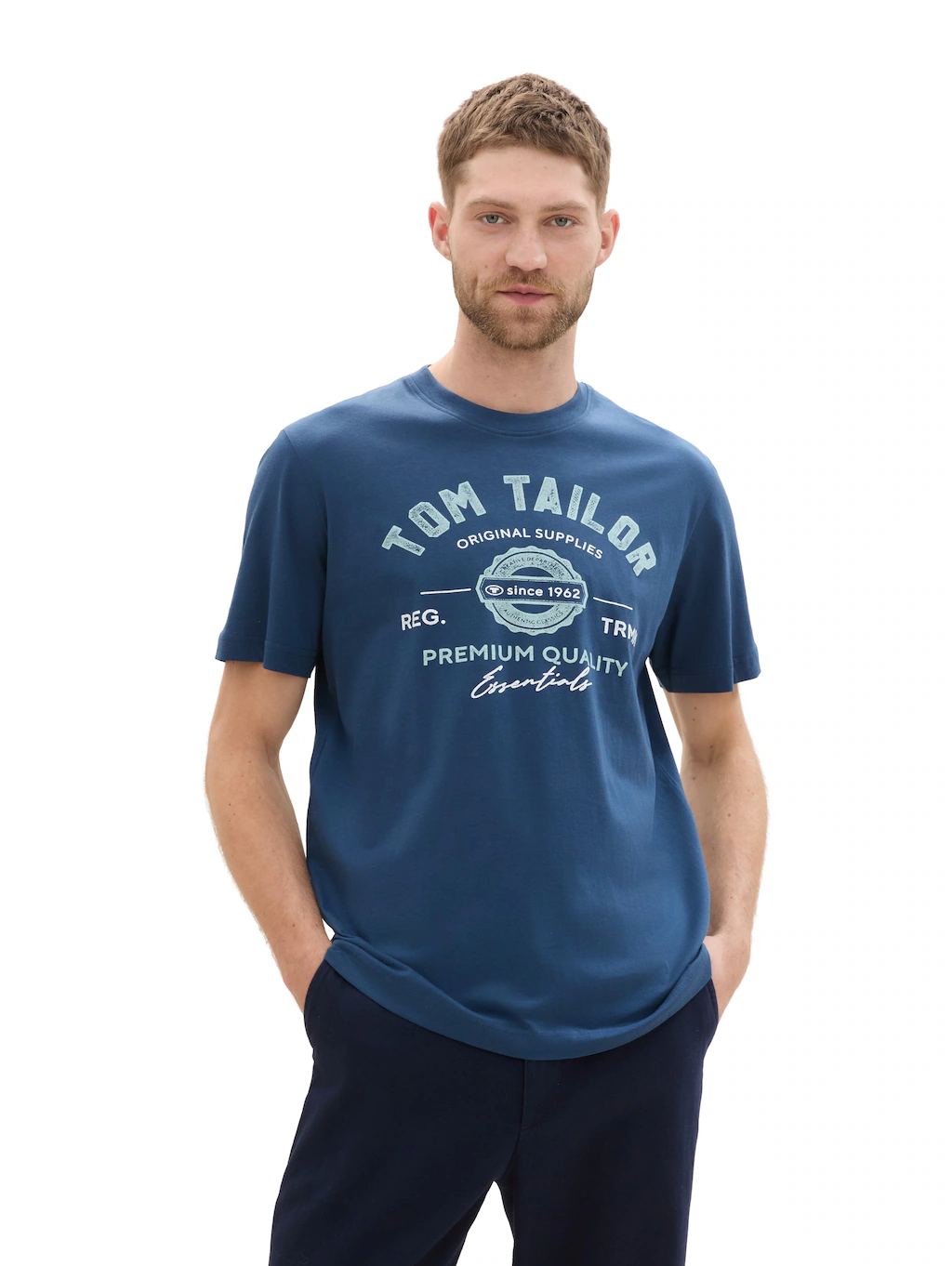 Tom Tailor Herren T-Shirt LOGO - Regular Fit günstig online kaufen