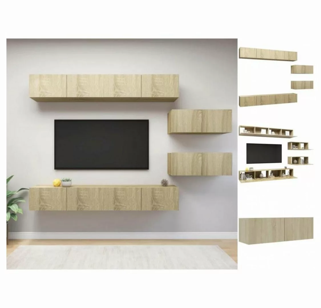 vidaXL TV-Schrank 6-tlg TV-Schrank-Set Sonoma-Eiche Spanplatte günstig online kaufen