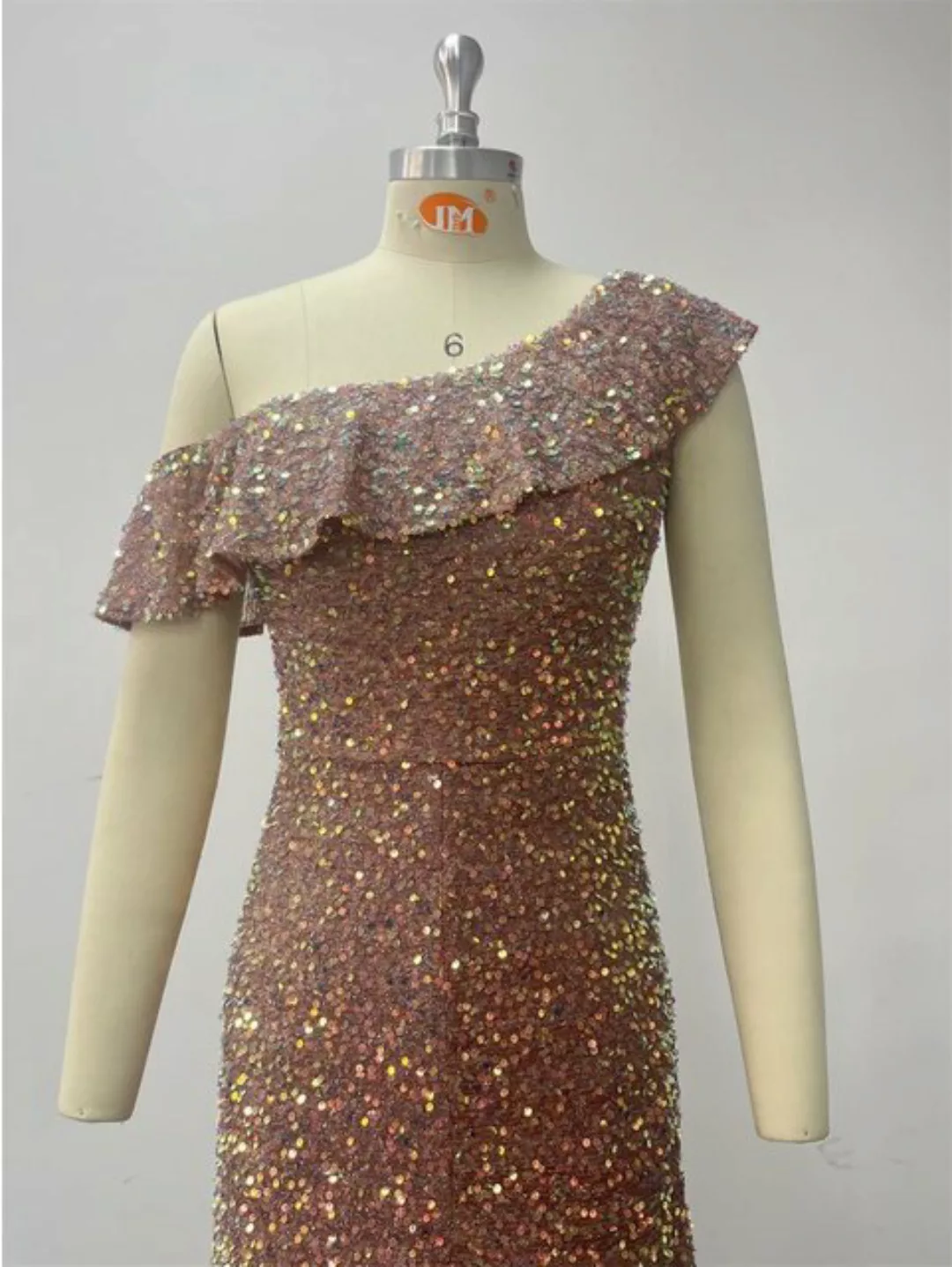 jalleria Dirndl Elegantes schulterfreies funkelndes Kleid mit unregelmäßige günstig online kaufen