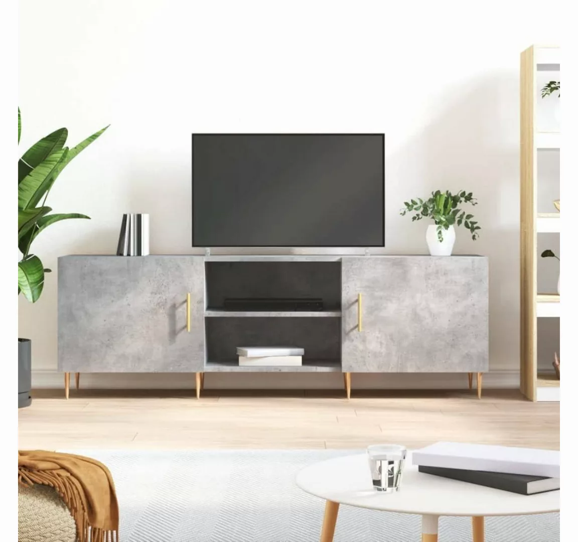 furnicato TV-Schrank Betongrau 150x30x50 cm Holzwerkstoff günstig online kaufen