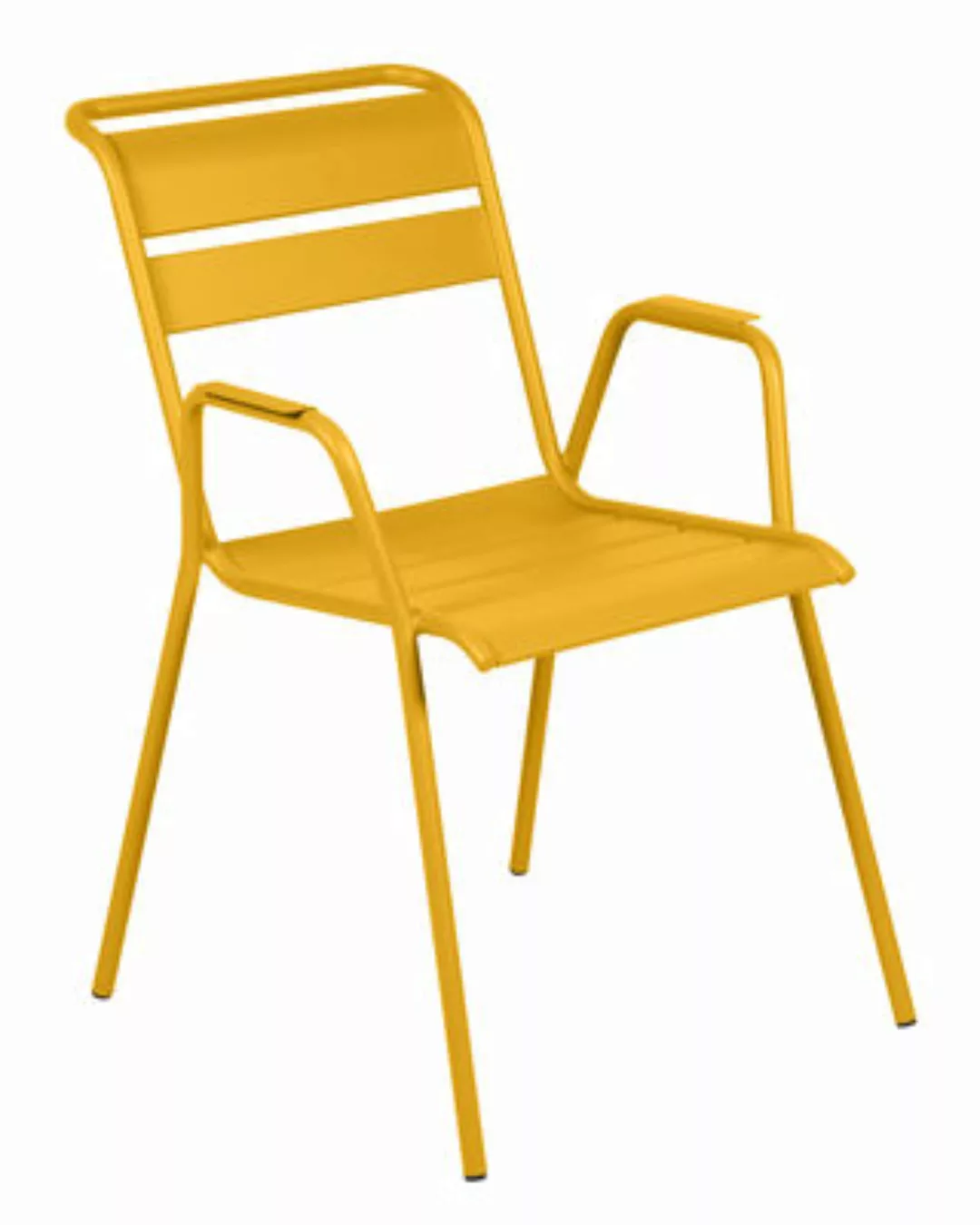Stapelbarer Sessel Monceau metall gelb / Metall - Fermob - Gelb günstig online kaufen