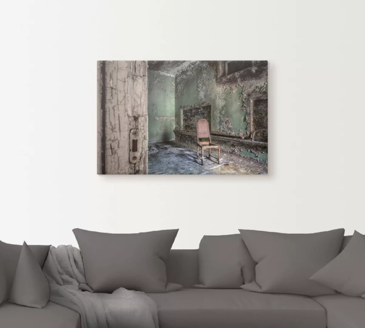 Artland Wandbild »Lost Place - einsamer Stuhl«, Fenster & Türen, (1 St.), a günstig online kaufen