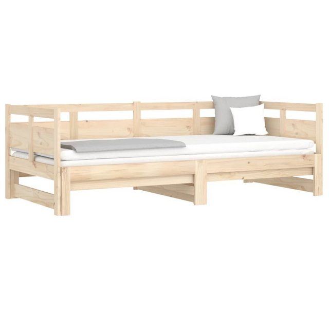 furnicato Bett Tagesbett Ausziehbar Massivholz Kiefer 2x(90x200) cm (1-tlg) günstig online kaufen