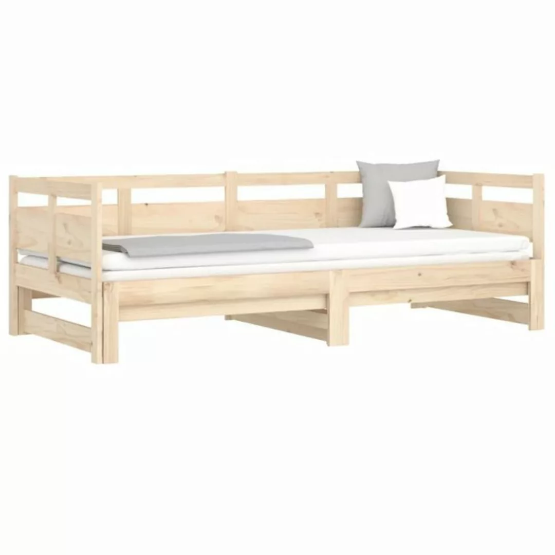 furnicato Bett Tagesbett Ausziehbar Massivholz Kiefer 2x(90x200) cm (1-tlg) günstig online kaufen