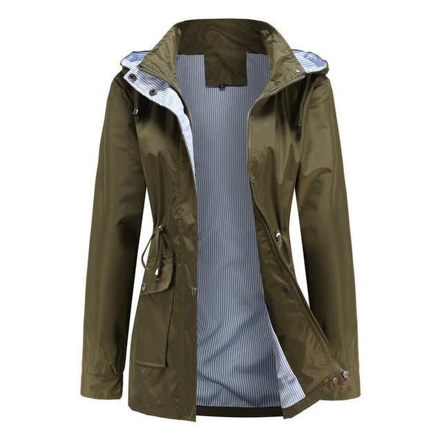 Nebelmeer Funktionsjacke Herbst Winter abnehmbare Kapuze Trenchcoat Damen p günstig online kaufen